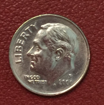 2000 P  Roosevelt Dime - Actual coin - Free shipping.