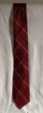 Geoffrey Beene Red Silk Repp Tie Made In USA Italian Silk Vintage Preppy