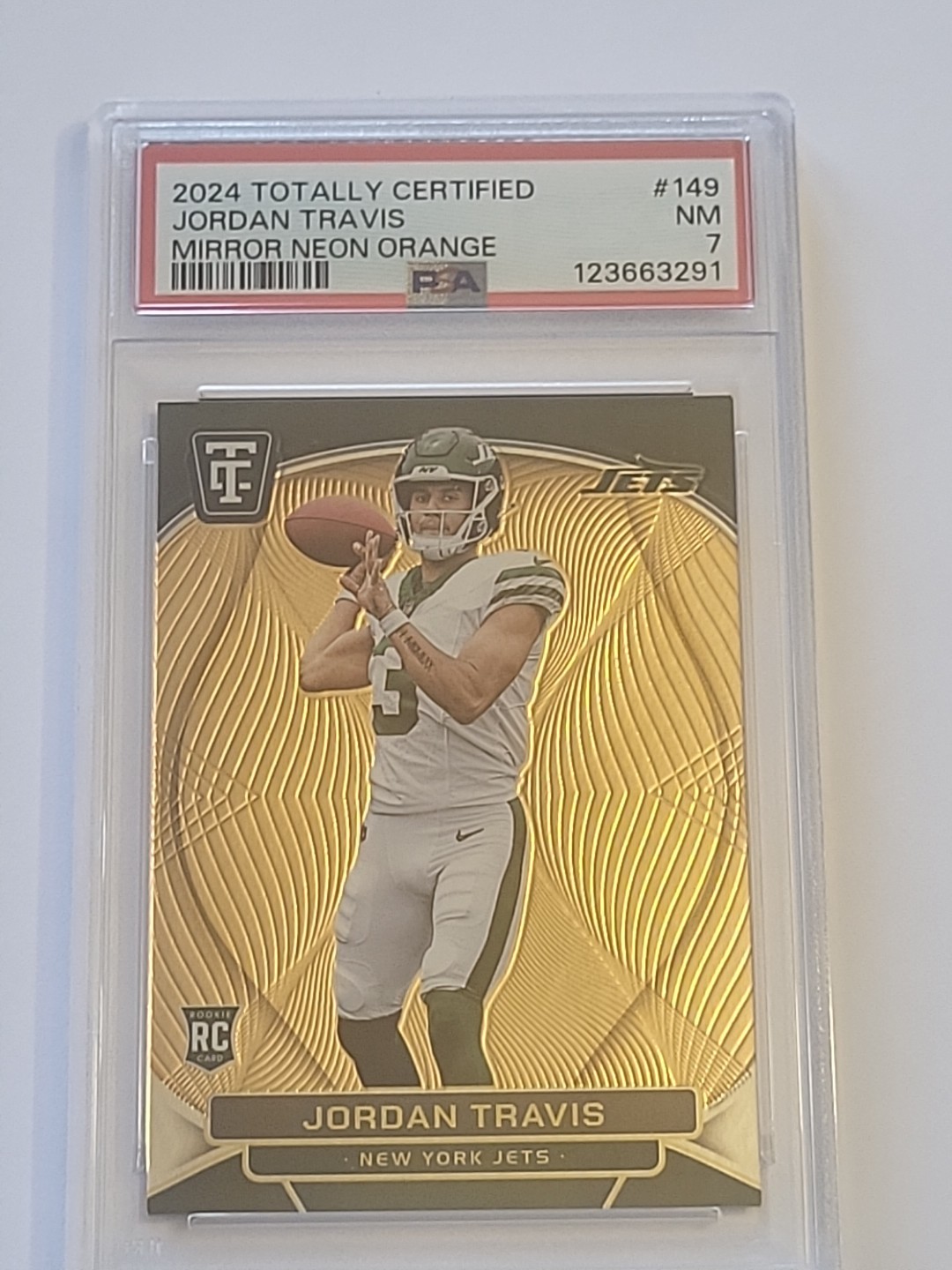 Jordan Travis Panini Totally Certified #149 Mirror Neon Orange