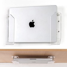 Clear Acrylic Wall Mount Under Desk Laptop Holder Bracket For Macbooks Surface