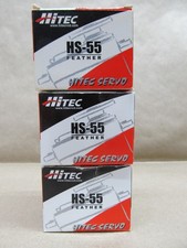 Three HiTec HS-55 Feather Servos