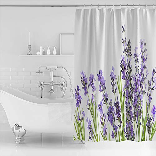 Fabric Waterproof Bathroom Shower Curtain for Bath Room Home Decor,Lavender - Bild 2 von 7