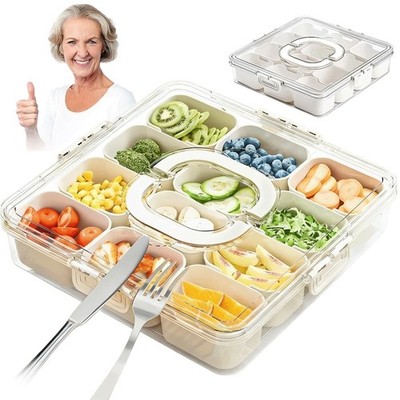 Lebensmittel Organizer 12 Fächer mit Dichtdeckel für Tee Dips Snacks Süßes
