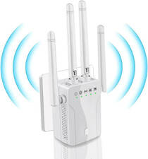 WiFi Extender Signal Booster - Long Range Repeater Covers 8700 Sq Ft for 45 Devi
