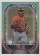 2021 Bowman Scouts Top 100 Aqua Refractor 62/125 Marco Luciano #BTP-34 8t7