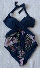 Cupshe nuoto nuovo con etichetta taglio floreale reggicalze schiena aperta pezzo unico taglia large