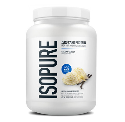 Isopure Zero Carb Whey Isolate Protein, Creamy Vanilla, 14 Servings