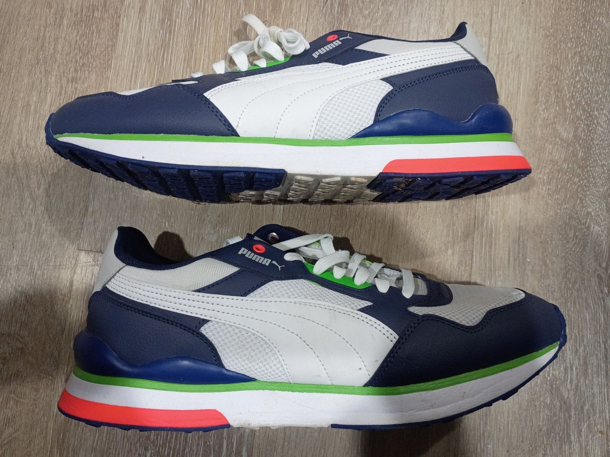 PUMA R78 Futr Mens Shoes Blue White Orange Green Casual | eBay display picture 2