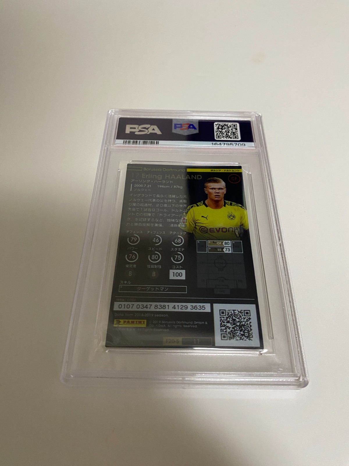 PSA 9 ERLING HAALAND Rookie 2019 PANINI WCCF FOOTISTA F20-5 11 view 7