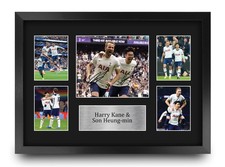 Kane & Heung-Min Signed Tottenham A3 Pre Printed Autograph Photo Memorabilia