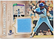Frank White 2002 Topps Gold Label Ceremony Relic Class 3 Titanium - ACR FW