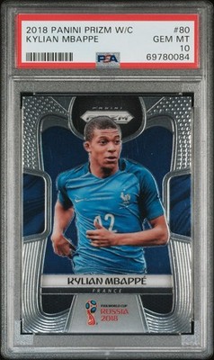 2018 Panini Prizm World Cup - Kylian Mbappe #80 PSA  10 Frankreich