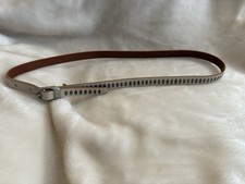 Fossil Off White Belt With Silver Studs.