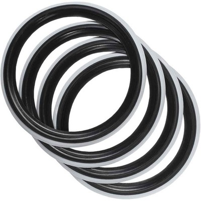 4 x 16 Zoll Omega schwarz weiß Portawall Reifenverkleidung Set - passend...