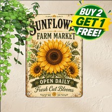 Farm Sweet Windmill Metal Sign Vintage Country Home Living Room Decor 8x12