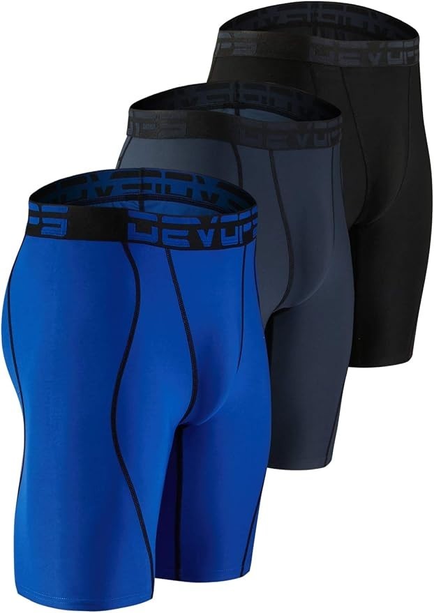 DEVOPS Mens Extra Large Compression Shorts - 3 Pa… - image 1