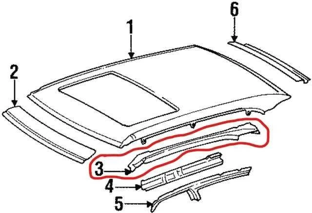 Riel de marco de techo exterior izquierdo 1406370347 se adapta a 92-99 Mercedes W140 SWB sedán NUEVO Foto 2 de 4