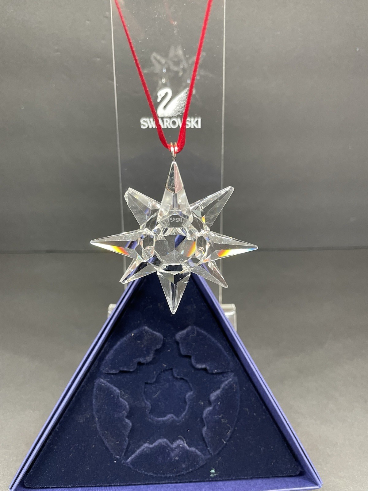 Swarovski Crystal 1991 First Annual Edition Christmas Holiday Ornament ...