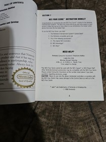 Official Nintendo NES 4 FOUR SCORE Manual Instructions Booklet 