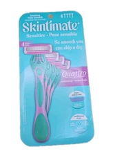 Skintimate Sensitive Quattro Razor Blades For Women. 4 Ct Razors