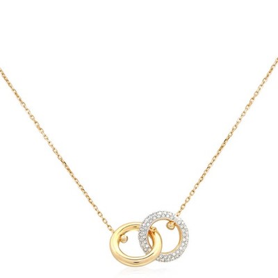 Swarovski Dextera Pendant Interlinked Gold Shiny