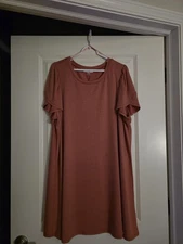 Cable & Gauge Studio Canyon Rose Tulip Sleeve Dress Size 2X NWT