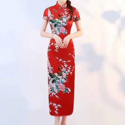 Kleid Kurzarm Temperament Young Style Laufsteg Long Style Stylisch