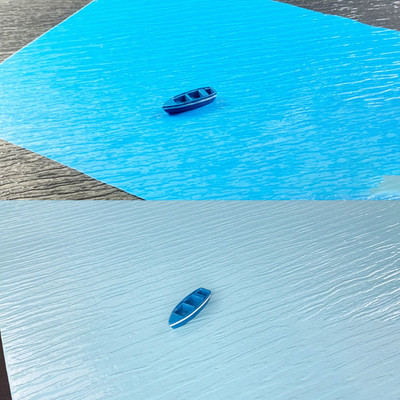 Hohe Qualität Wassermusterpapier Wasserwelle Landschaftsdiorama Eisenbahnanlage