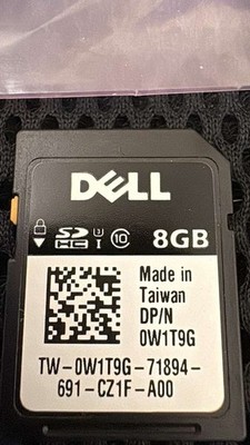 Lot Of 3 Dell W1T9G 8GB iDRAC vFlash Class 10 SDHC SD Card