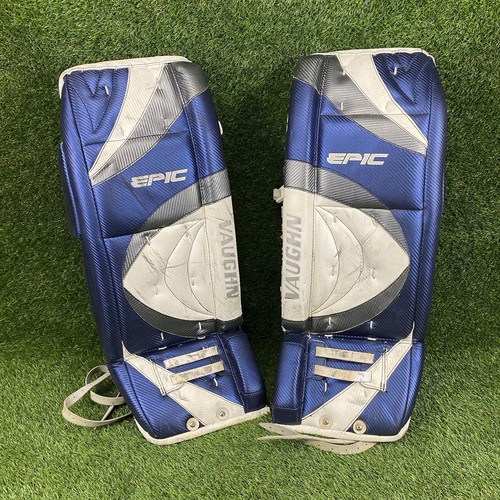 Set of VAUGHN Flex-Pal System EPIC 800 32" Hockey Goalie Leg Pads Blue/White