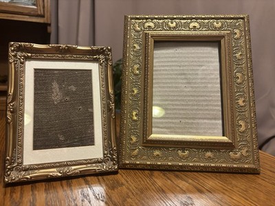   Picture frames~2 Heavy Detailed Gold~ Royal~5x7~nice pair￼