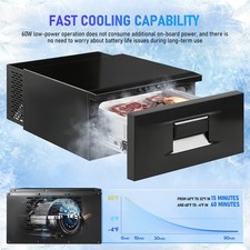 12V Drawer Car Refrigerator 33QT 31L RV Portable Camping Fridge Truck Van US