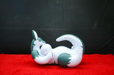 Sexy Wolf Girl Ride on Pleasure Cartoon aufblasbares Spielzeug Pool Party Zimmer Deko 2m