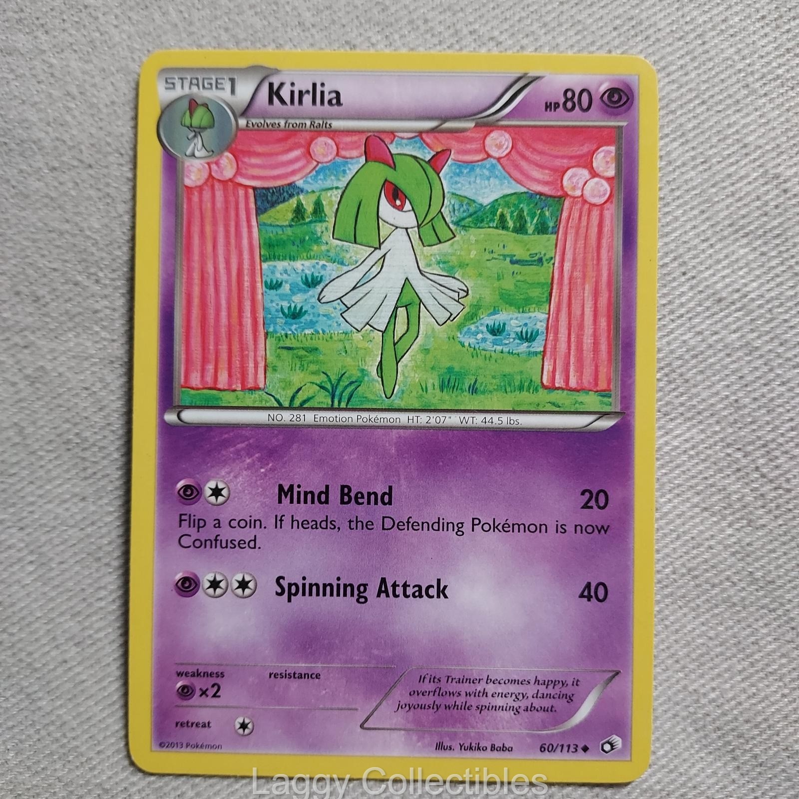Pokemon Legendary Treasures 60/113 Kirlia - Uncommon - Heavily Played