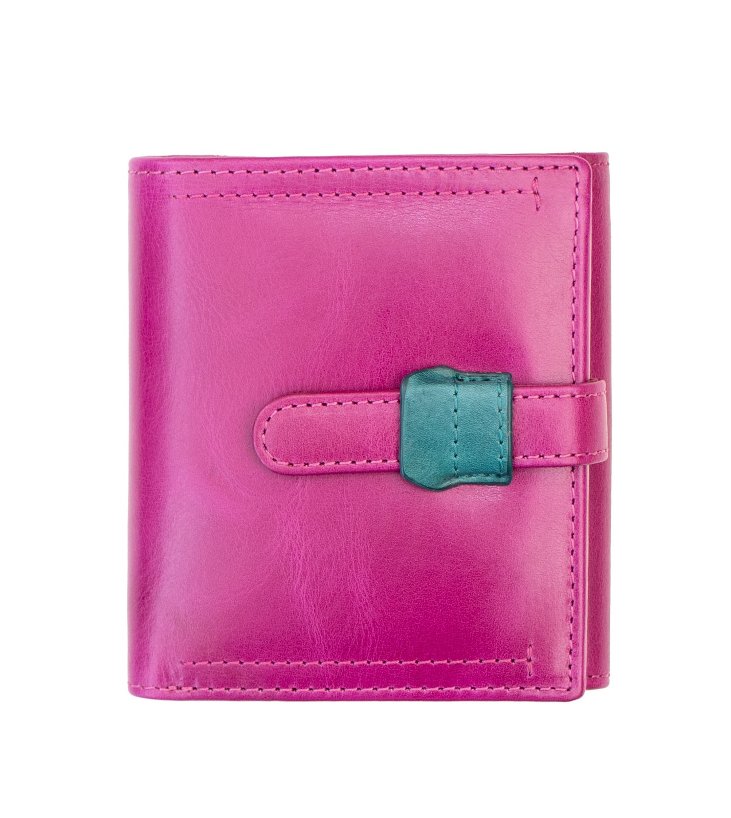Cartera monedero pequeña de cuero púrpura/malva triple pliegue bloqueo RFID nueva venta para mujer