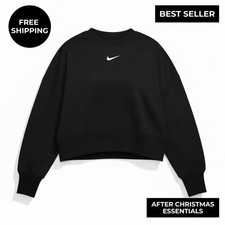 Nike Women's Sporstwear Phoenix Fleece Sweatshirt, Embroidered Logo, NWT, DQ5761