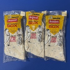 Vtg 1970s 3 Packs Healthknit Heavy Duty Sox 10-10.5 USA Work Socks NWT 9 Pairs