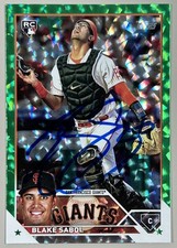 2023 Topps Update Green Foil Blake Sabol Rookie Auto 028/499 Giants #US201 COA