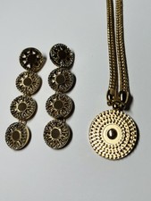 Gold Plated Cubic Zirconia Jewellery Set (Earrings & Necklaces)