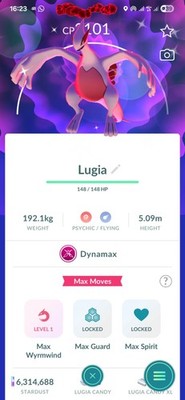 Shiny Dynamax Lugia Pokemon Tr@de Go