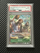 2026 One Piece Shanks OP14-027 Alt Art PSA 10 GEM MINT Four Emperors