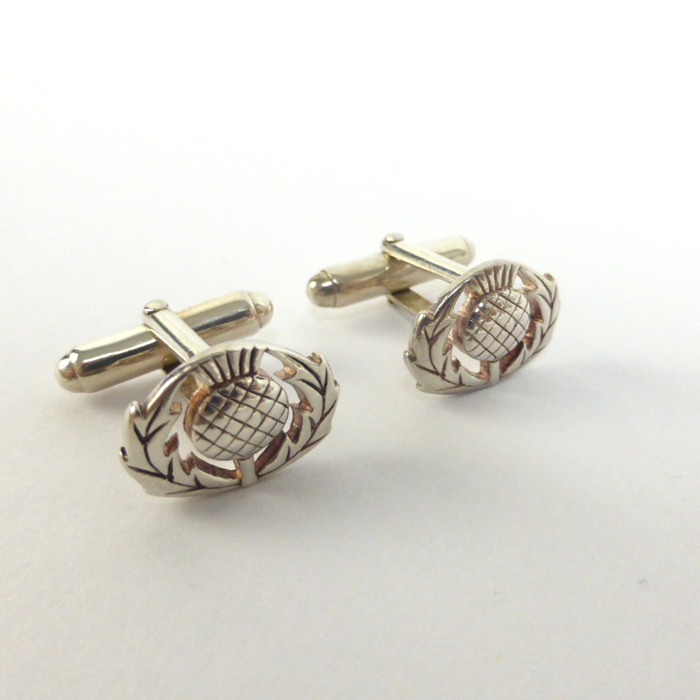 Solid Sterling Silver 925 Scottish Thistle Celtic… - image 4