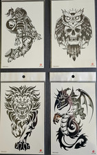 4 Sheets Premium Quality Middle Half Arm Temporary Tattoos For Men  Women 85