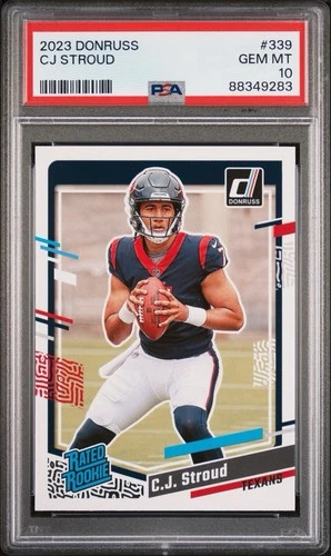 C.J. Stroud Rated Rookie Card PSA 10 Gem Mint #348 Texans 2023 Donruss PSA #283
