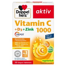Doppelherz Vitamin C 1000 D3 Zink Hochdosiert mit Vitamin C und Vitamin D …