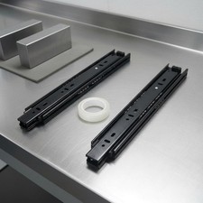 2 Stück Kreuzstich-Gleitschiene leise Schubladenschiene