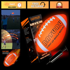 Glow in The Dark Light Up Football - Outdoor Toys for Kids Teens, Perfect Birt