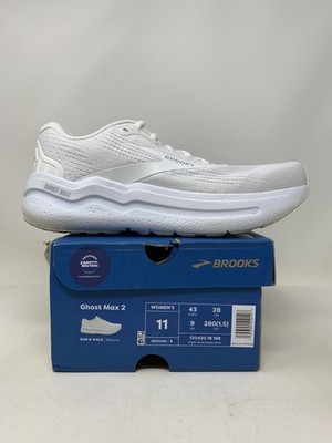 Women's Brooks Ghost Max 2, Bright White/Bright White, 11 B Medium US