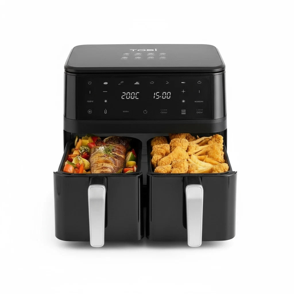 Friggitrice Ad Aria 4 Litri 1500W – Cottura Senza Olio, Croccante E Uniforme, Timer E Temperatura Regolabili, Antracite - 3