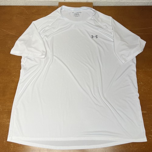 Under Armour Shirt Mens 4XL White Short Sleeve T Heat Gear Active Performance